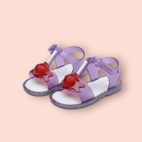 Mini Melissa Purple and Red Kids Sandals - Picture 1 of 10